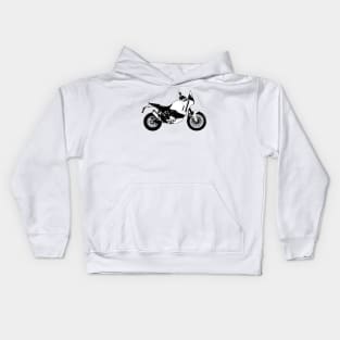 DesertX Bike Side View Black and White Kids Hoodie